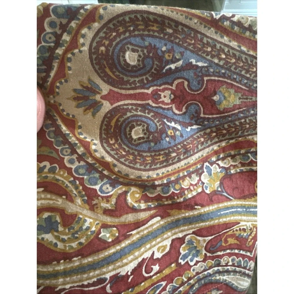 Ralph Lauren Nantucket Red Paisley Standard Pillowcase/ Sham Set Of 2 Cottage